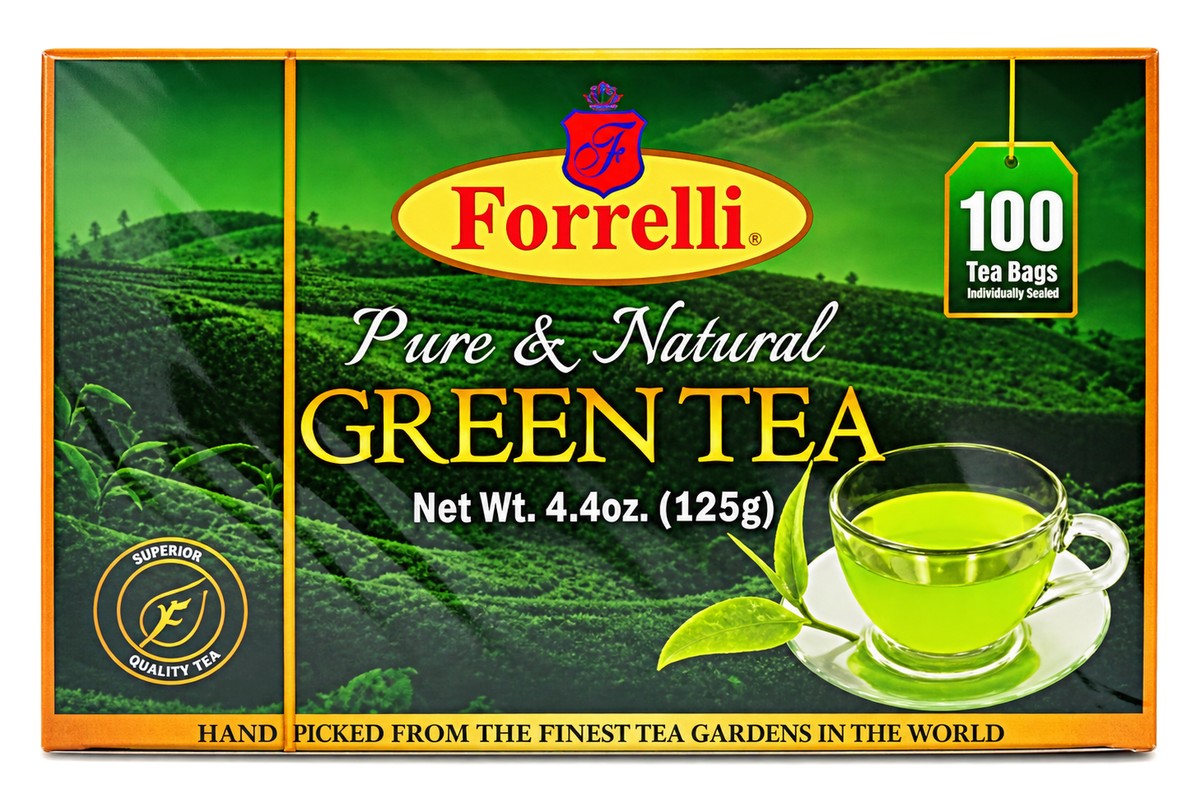 Green Tea with String & Tag