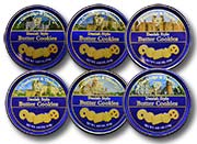 6 Assorted Danish Style Butter Cookies Castle Tins