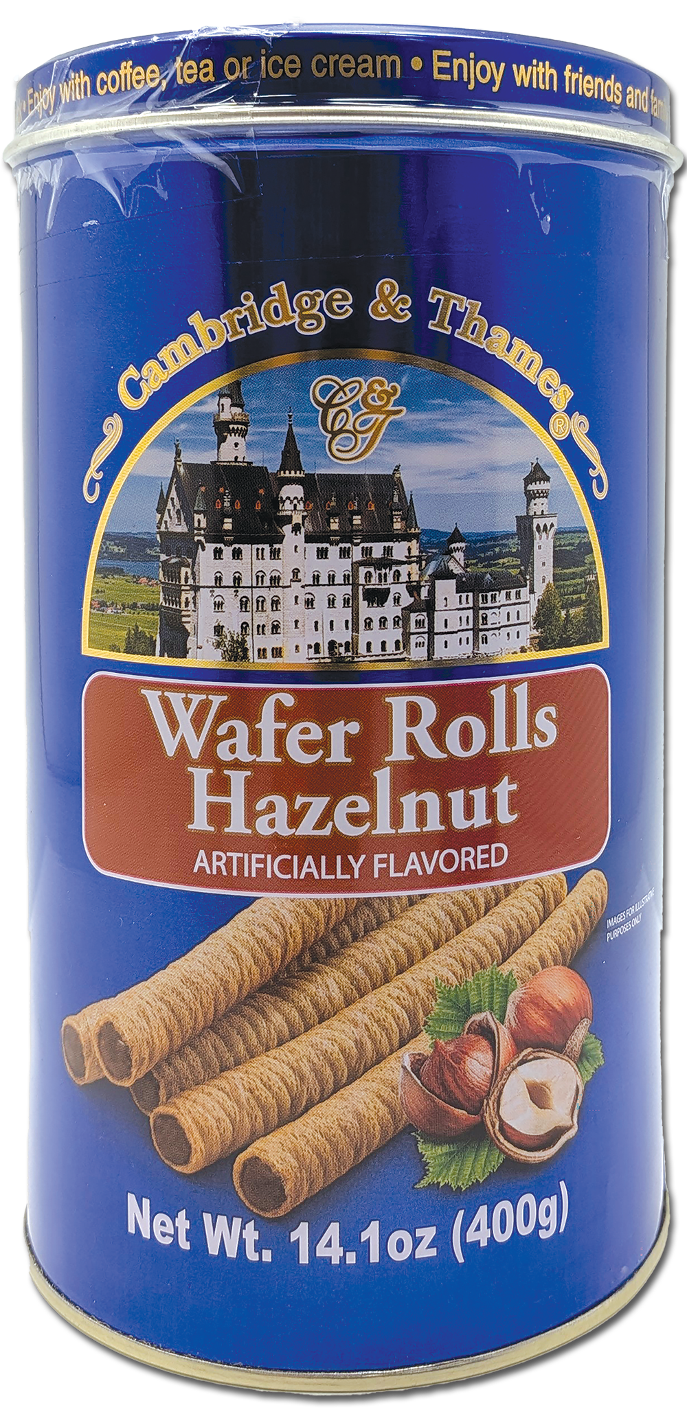 Hazelnut Flavored Cream Wafer Rolls