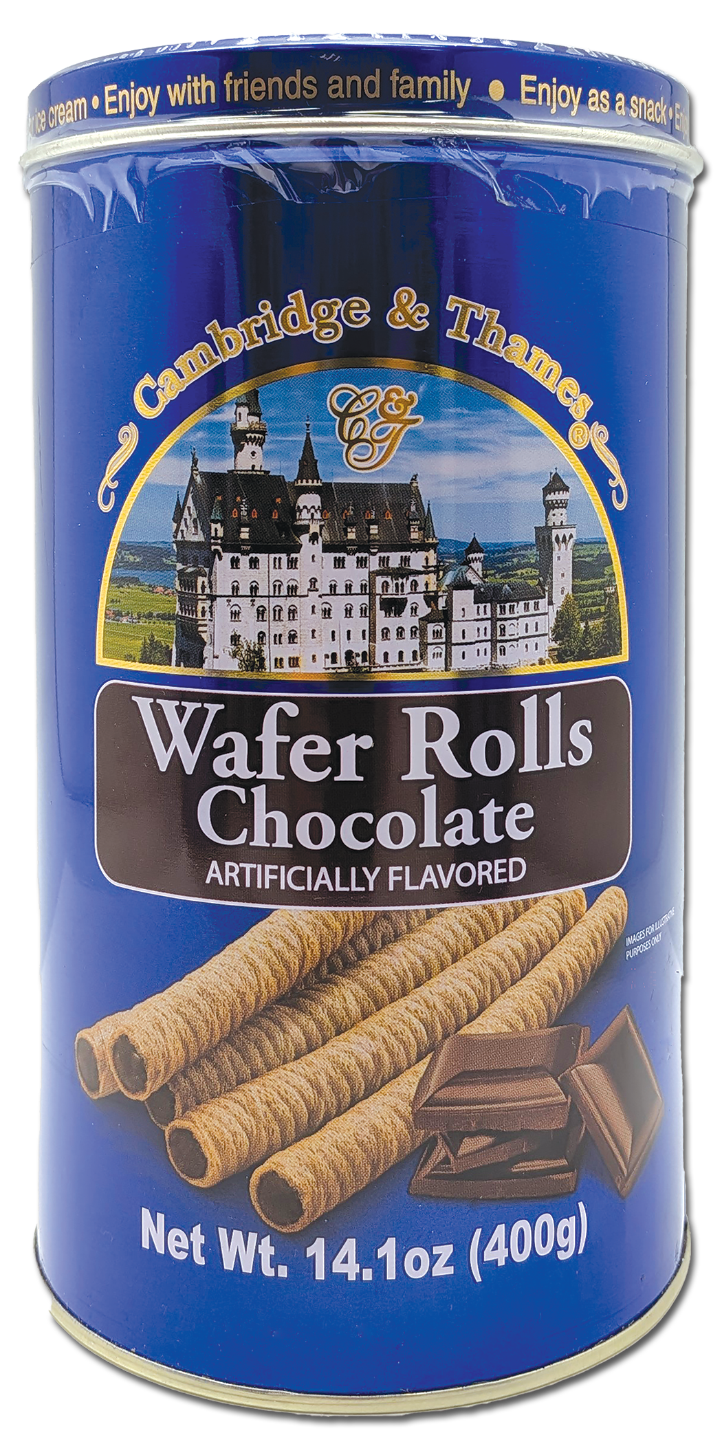 Chocolate Flavored Cream Wafer Rolls