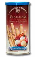 Vanilla Viennese Style Cream Wafer Rolls