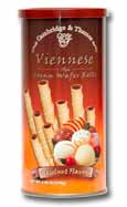 Hazelnut Viennese Style Cream Wafer Rolls