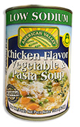 Chicken Flavor Vegetable & Pasta Soup - Low Sodium